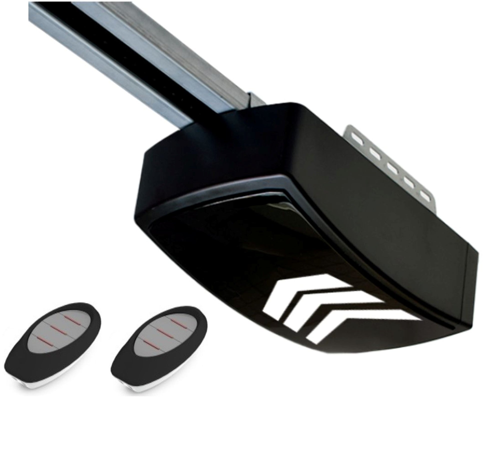 Motor Tommy para puerta de garaje seccional. Se instala en el techo. Motor de 24V sin escobillas. Muy silencioso y alta fiabilidad. Con 2 mandos