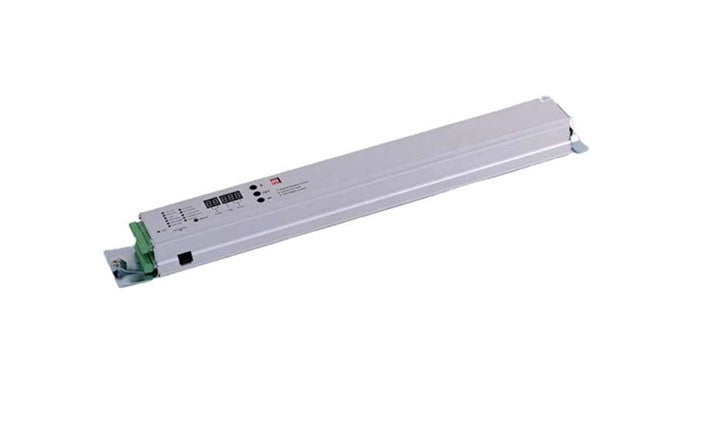 Automatic glass door. Maximum opening 140 cm.